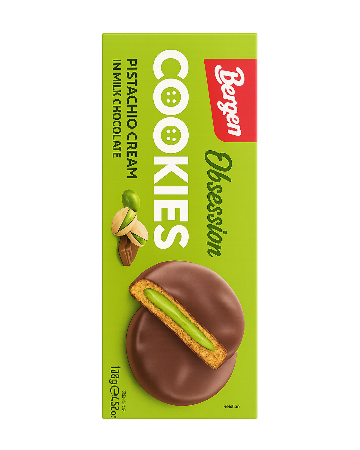 Bergen Cookies - Pistachio Milk Chocolate 128g