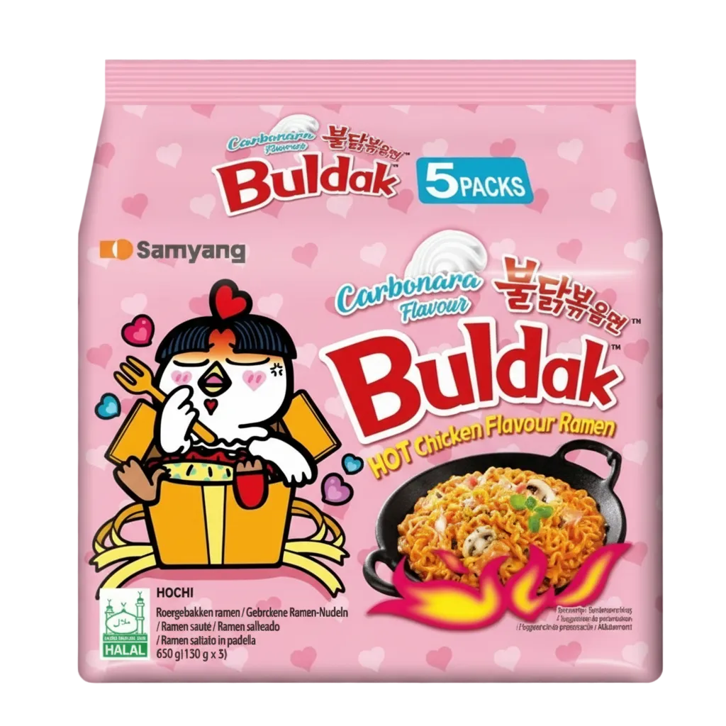 Samyang Buldak - Hot Chicken Ramen Carbonara 5x130g