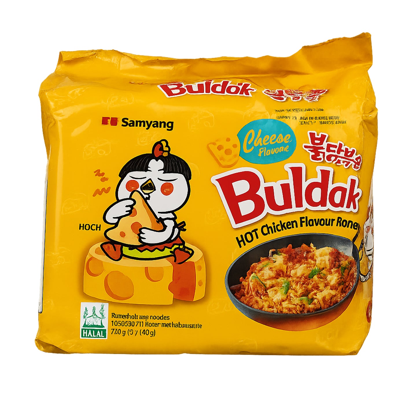 Samyang Buldak - Poulet au fromage épicé 5 x 140 g
