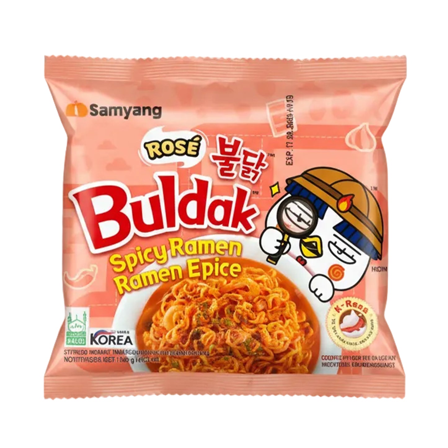 Samyang Buldak - Poulet chaud à la rose 140g