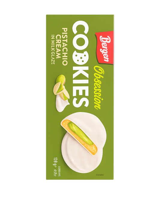 Bergen Cookies - Pistachio White Chocolate 128g