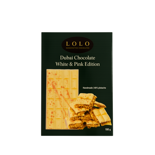 Dubai Schokolade Weiss & Pink - Limited Edition 100g