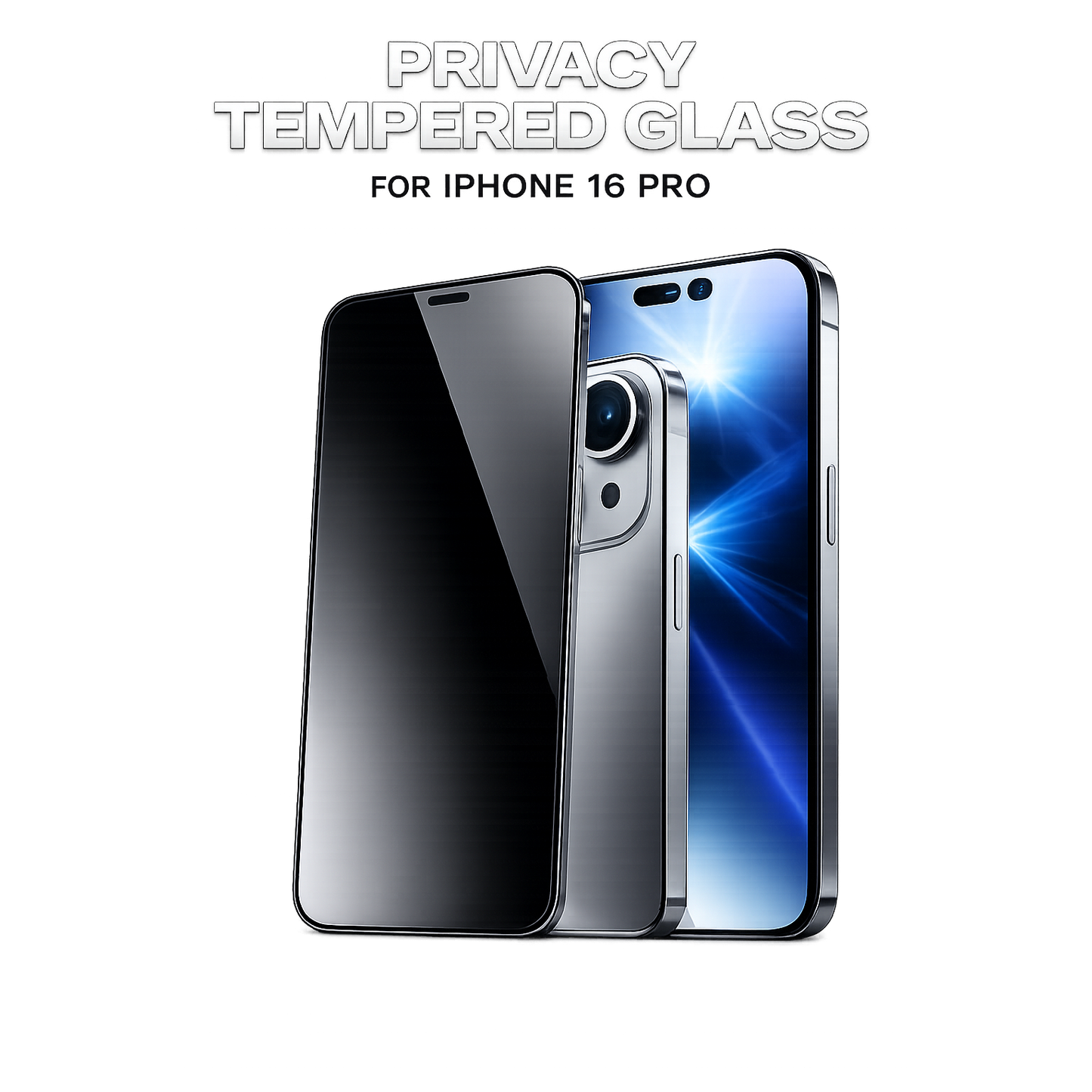 Privacy Panzerglas für iPhone 16 Pro (1 Stk.)