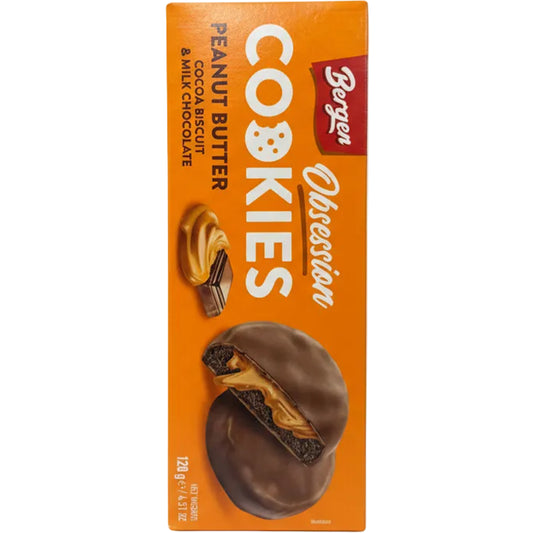 Bergen Cookies - Peanut Butter, Cocoa Biscuit & Milk Chocolate 128g