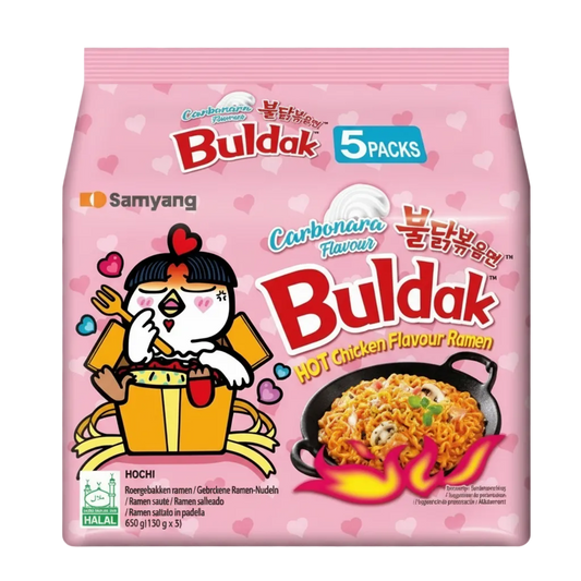 Samyang Buldak - Hot Chicken Ramen Carbonara 5x130g